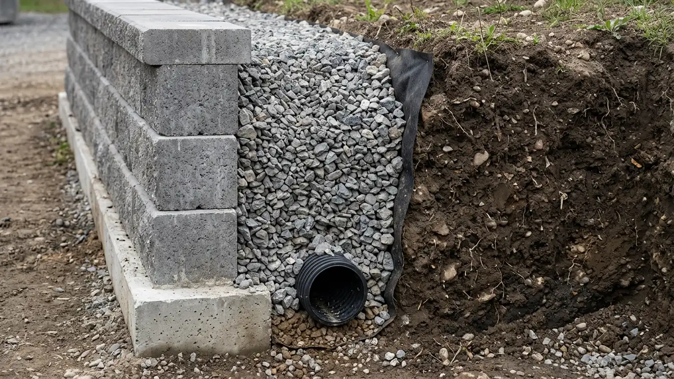 Drainage Behind Retaining Walls Explained explained for Nashville and Middle Tennessee