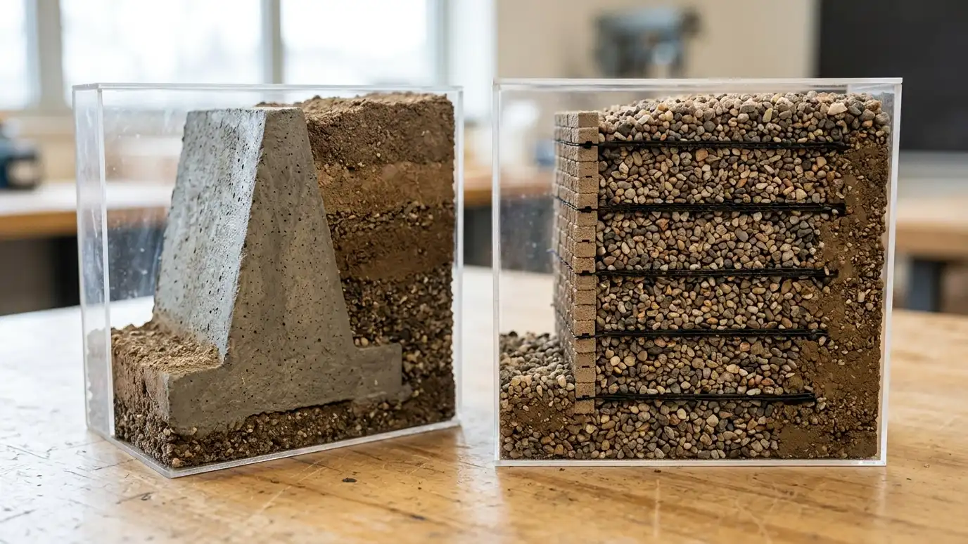 Gravity vs Reinforced Walls Compared explained for Nashville and Middle Tennessee