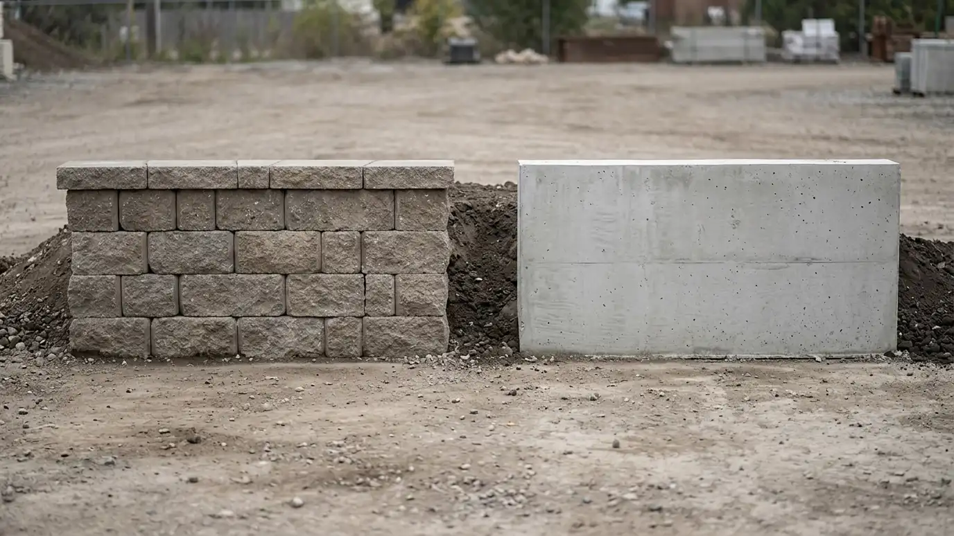Segmental Block vs Poured Concrete Compared explained for Nashville and Middle Tennessee