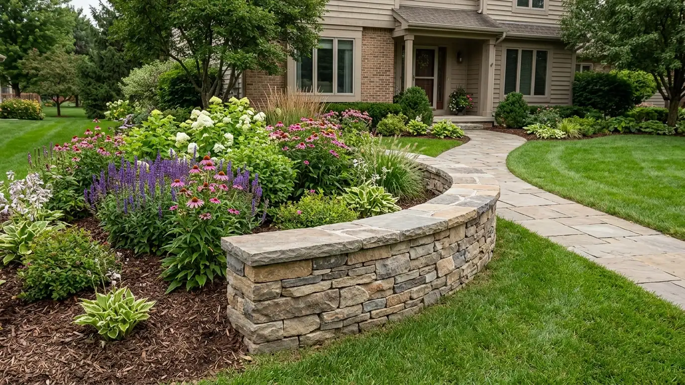 Front Yard Retaining Walls in Nashville and Middle Tennessee