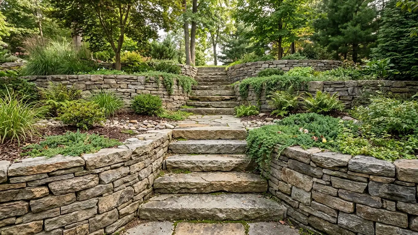 Stairs and Steps with Retaining Walls in Nashville and Middle Tennessee