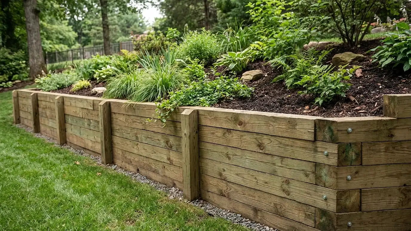 Timber Retaining Walls in Nashville and Middle Tennessee